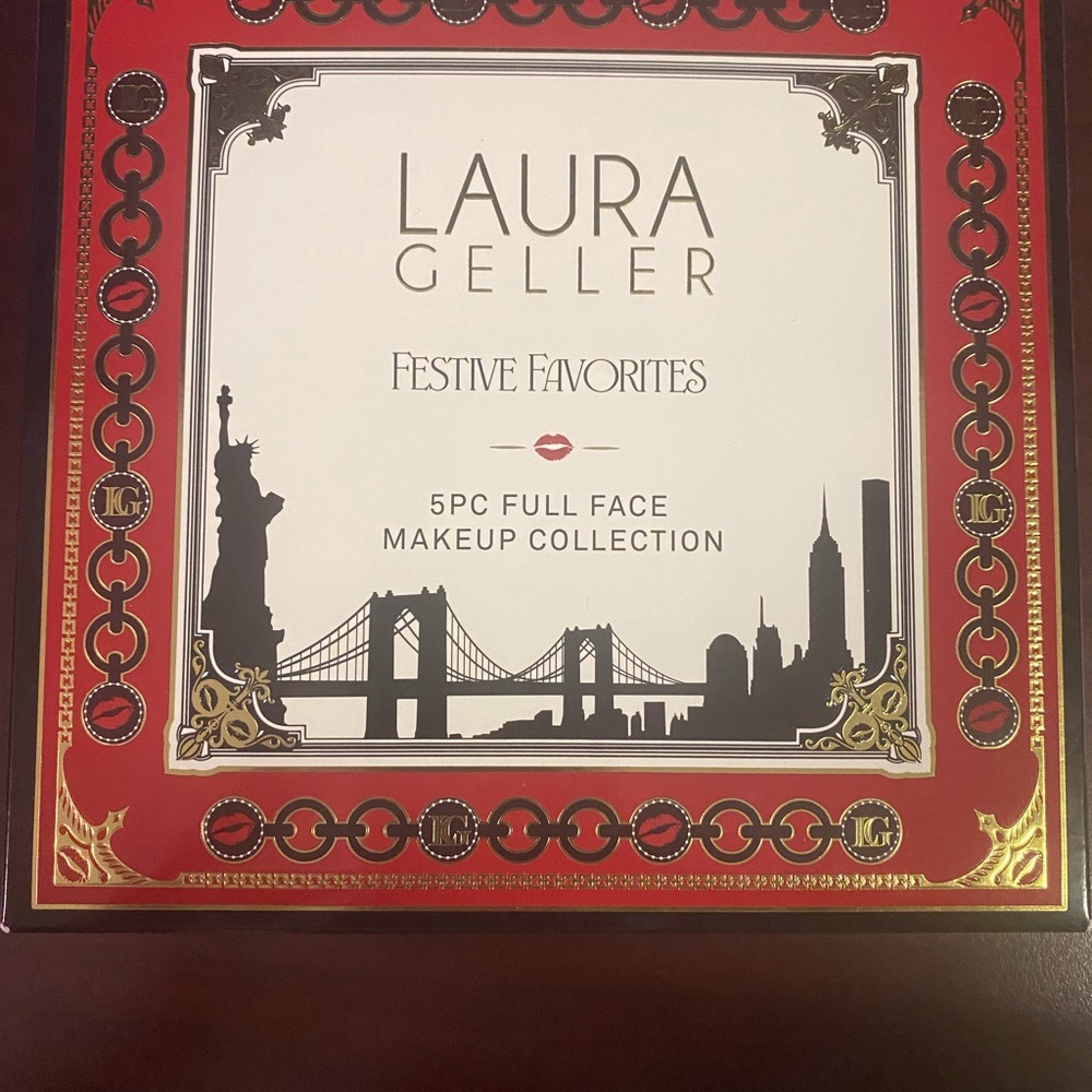 Laura Geller Festive Makeup Set with Red and Gold Accents
